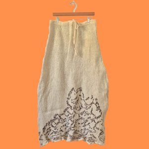 DRIES VAN NOTEN Maxi Wool Skirt